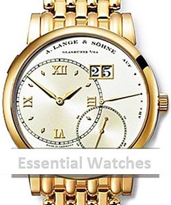 Grand Lange 1 in Yellow Gold On Yellow Gold Bracelet with Silver Dial