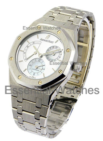 Audemars Piguet Royal Oak 2-Time Zone and Power Reserve 36mm Automatic in Platinium