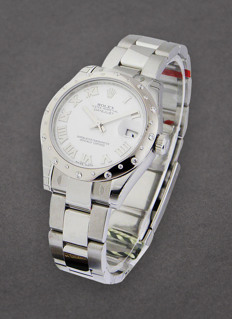 Rolex Unworn Datejust 31mm Mid Size in Steel with 24 Diamond Bezel 