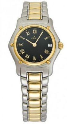 1911 Lady's in Steel and Yellow Gold on Steel and Yellow Gold Bracelet with Black Dial