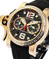 Chronofighter R.A.C. Trigger Rose Gold with Diamond Bezel on Black Rubber Strap with Brown Dial