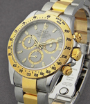 Cosmograph Daytona 40mm in Steel with Yellow Gold Bezel on Oyster Bracelet with Slate Gray Dial