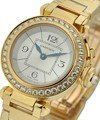 Miss Pasha 27mm in Yellow Gold Yellow Gold on Bracelet with Silver Dial