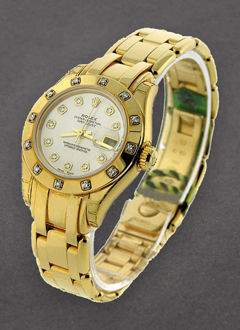 Pre-Owned Rolex Masterpiece with Yellow Gold 12 Diamond Bezel