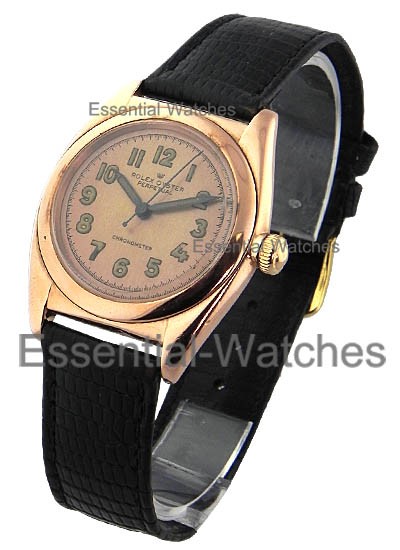 Pre-Owned Rolex 1950's 14KT Bubble Back 35mm in Rose Gold