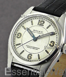 Vinatage Bubblebk Steel on Strap with Silver Dial