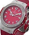 Big Bang Tutti Frutti in White Ceramic with Diamond  Bezel  On Red Leather Strap with Red Dial 