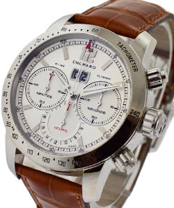 Jackie Ickx Limited Edition 42mm in Steel on Brown Leather Strap with Silver Dial