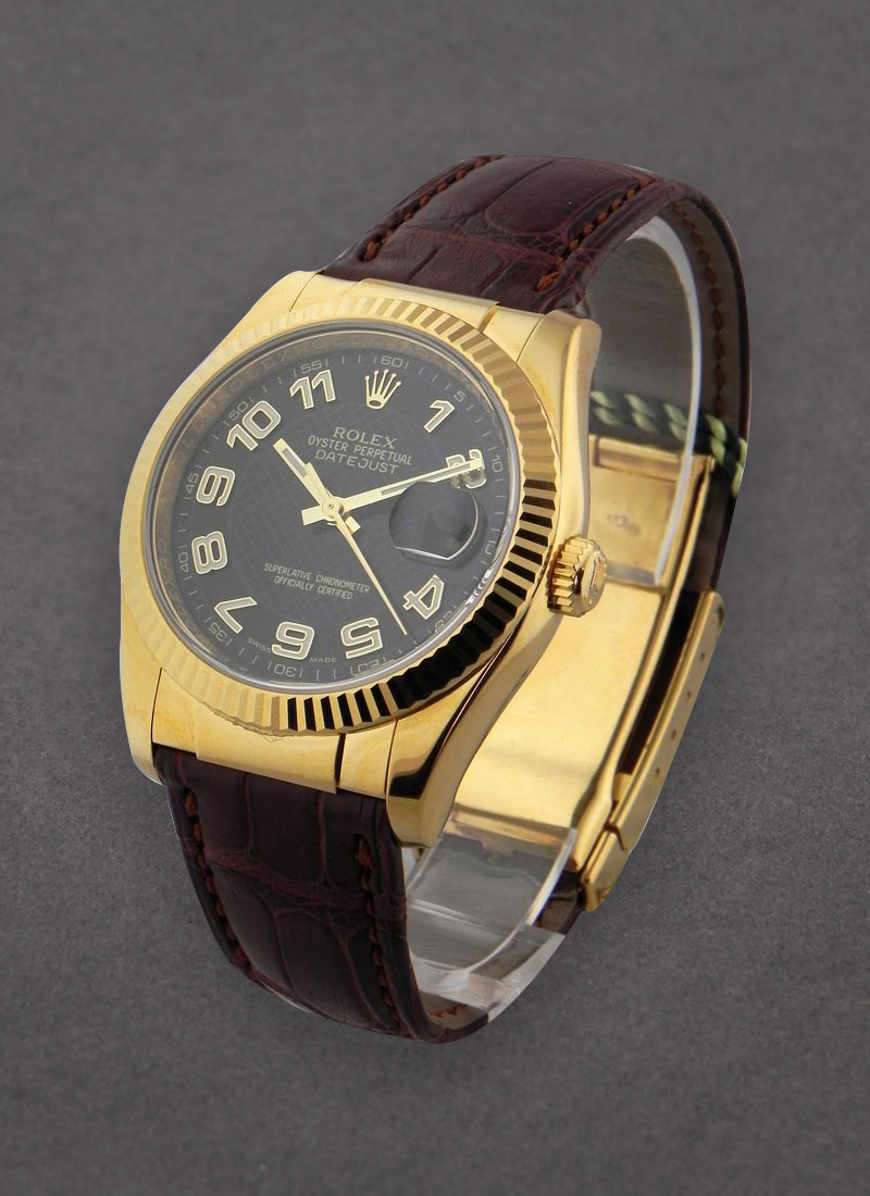 Pre-Owned Rolex Datejust in Yellow Gold with Fluted Bezel