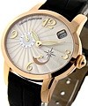  Rose Gold Cat's Eye Silver Guilloche Dial