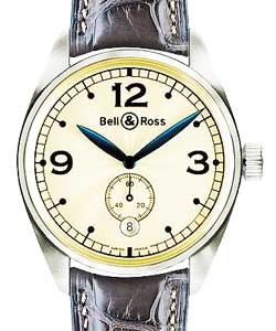 Vintage 123 White Gold White Gold on Strap with Ivory Dial