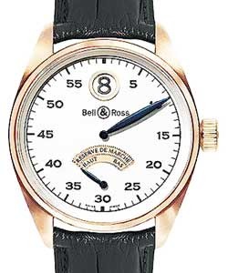 Vintage 123 Jumping Hour Rose Gold Rose Gold on Strap with White Dial