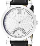 Sotorio 42mm in Steel on Black Alligator Leather Strap with Silver Dial