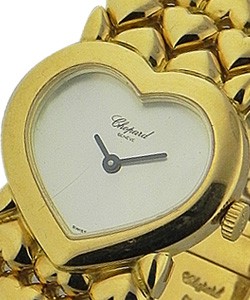 Heart-Shaped Case - Haute Joaillerie Yellow Gold on Bracelet with Mother of Pearl Dial