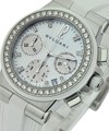 Diagono 35mm Chronograph with Diamond Bezel Steel with MOP Diamond Dial and White Rubber Strap