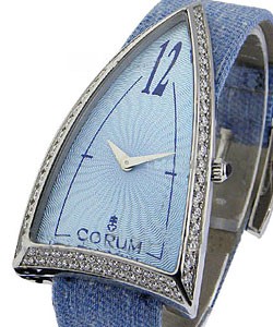 Rocket Watch in Steel with Diamond Bezel on Blue Strap with Blue Dial