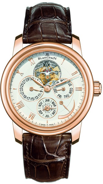 Le Brassus Tourbillon 42mm Automatic in Rose Gold on Brown Crocodile Leather Strap with Opaline Dial