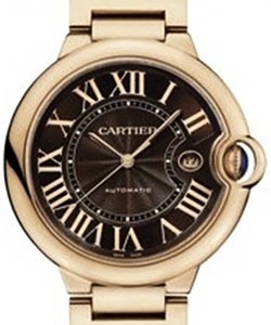 Ballon Bleu de Cartier in Rose Gold Large Size  on Bracelet with Brown Dial