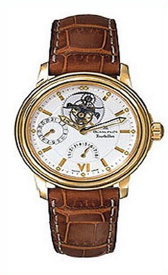 Leman Ultra-Slim Tourbillon Rose Gold on Strap with White Dial