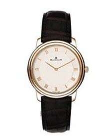 Villeret Ultra-Slim  Rose Gold on Strap with White Opaline Dial