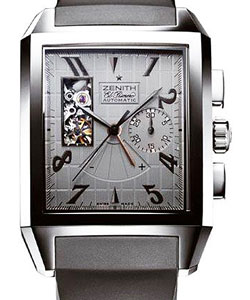 Port Royal Open in Steel on Black Rubber Strap with Grey Dial
