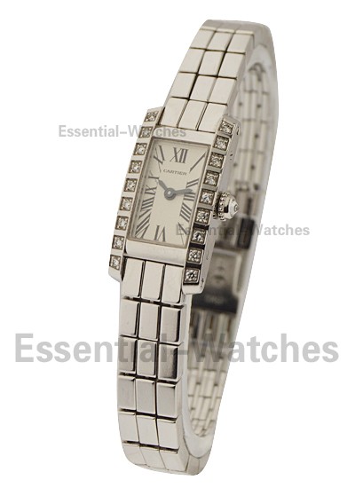 Cartier Tank Americaine in White Gold With Diamond Bezel
