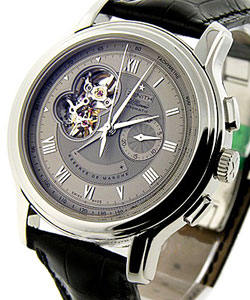 Chronomaster XXT Open in Steel on Black Alligator Leather Strap with Grey Dial