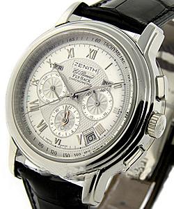 Chronomaster XT Chronograph with Flyback in Steel on Black Crocodile Leather Strap with Silver Dial