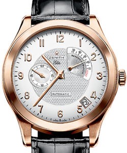 Grande Class Reserve de Marche Rose Gold on Strap with Silver Dial 