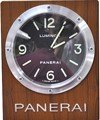 PAM 255 - Specialty Edition Panerai Wall Clock in Wood Mounting on Wood Base in Black Dial 