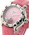 Happy Beach in Steel on Pink Rubber Strap with Pink Mother of Pearl Dial