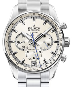 El Primero Chronograph in Steel  on Steel Bracelet with Silver Dial