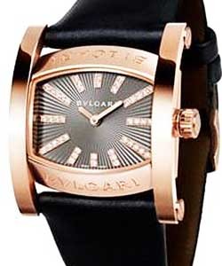 Assioma 36mm Lady's in Rose Gold on Black Satin Strap with Anthracite Diamond  Dial