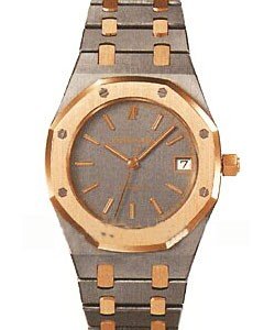 Royal Oak Mens Automatic Two-Tone Tantalum and Rose Gold on Bracelet with Grey Dial