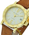 Bvlgari Bvlgari 33mm  Ladys Yellow Gold on Strap with Silver Guilloche Dial