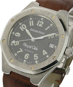 Royal Oak Automatic Military Dial Steel on Strap with Black Dial