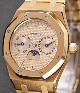 36mm Royal Oak Day-Date with Moonphase Yellow Gold on Bracelet with Champagne Dial