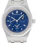 Royal Oak Dual Time Mens Automatic in Steel on Steel Bracelet with Blue Dial