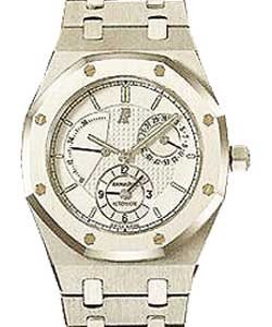 Royal Oak Dual Time Mens Automatic in Steel with Tantalum Bezel on Steel and Tantalum Bracelet with White Dial
