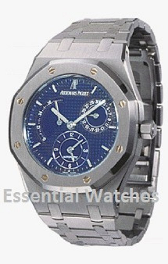 Royal Oak Dual Time Mens Automatic in Steel on Steel Bracelet with Blue Dial