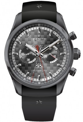 El Primero Rattrapante Chronograph in Black PVD on Black Strap with Black Dial
