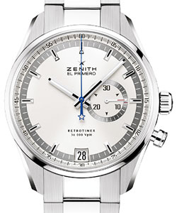 El Primero Retrotimer Chronograph in Steel on Steel Bracelet with Silver Dial