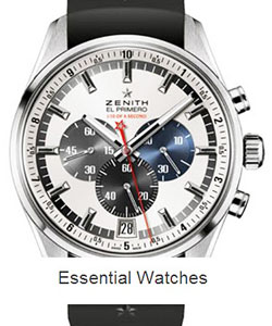 El Primero Striking 10th Chronograph in Steel on Black Rubber Strap with Silver Dial