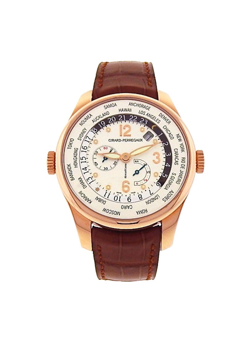 Girard Perregaux WW.TC Financial World Time Power Reserve 41mm Automatic in Rose Gold