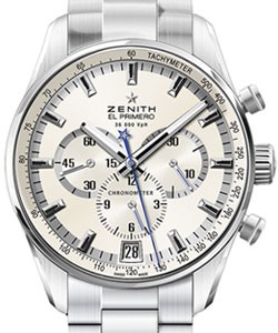 El Primero 36000 VPH Steel on Bracelet with Silver Dial