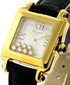 Happy Sport Square Small Size Yellow Gold on Strap