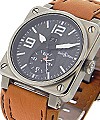 BR03-51  Insturment - GMT Titanium Case - Carbon Fiber Dial - Brown Strap