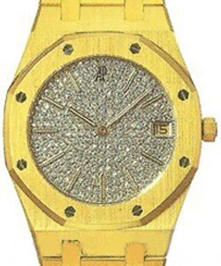 Royal Oak Automatic in Yellow Gold on Yellow Gold Bracelet with Grey and Diamond Dial