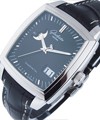 Karee Panorama Date with Moon 40mm Autoamtic in Steel on Black Crocodile Leather Strap with Black Dial