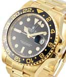 GMT Master II 40mm in Yellow Gold with Ceramic Bezel on Oyster Bracelet with Black Dial